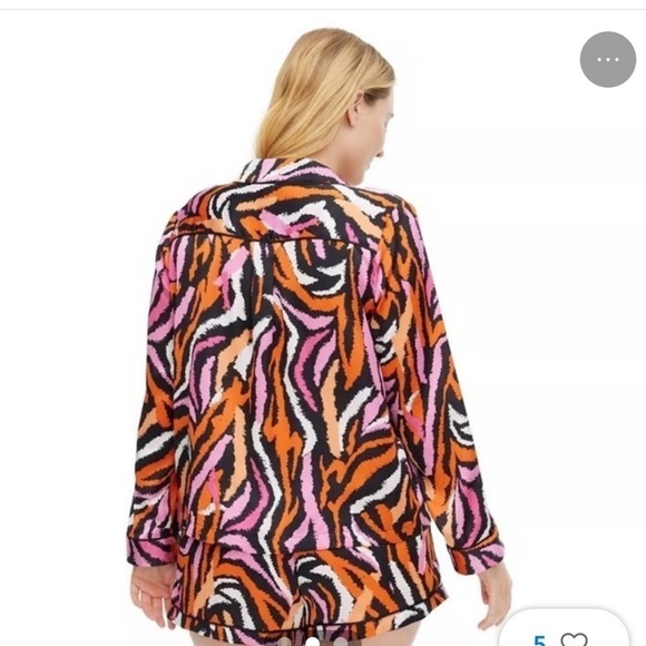 Diane Von Furstenberg X Target Long Sleeve Pajama Top 1X NWOT - Picture 2 of 5